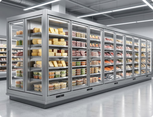 Commercial Supermarket Refrigeration Racks