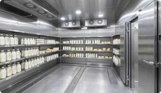 Hygienic Dairy Refrigeration Systems & Walk-in Coolers