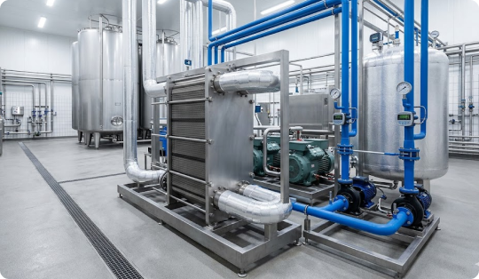 Industrial Fluid Chillers & Milk Chilling Systems