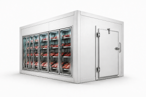 10′×10′×8′-2″H_Glass_Door_Walk-In_Freezer