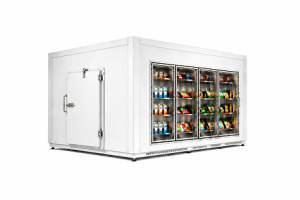 10′×10′×8′H_Glass_Door_Walk-In_Cooler
