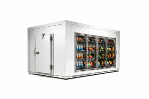 10′×14′×8′H_Glass_Door_Walk-In_Cooler