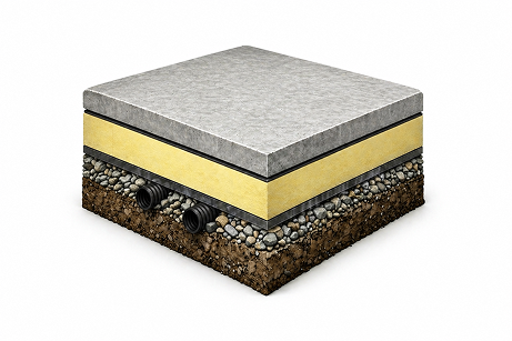 8′ x 12′ x 8′-2″ H Walk-In Freezer Floor