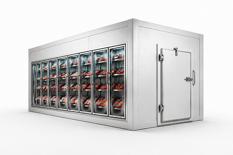8′ × 10′ × 8′-2″ H Glass Door Walk-In Freezer