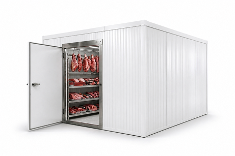 8′ × 12′ × 8′-2″ H Walk-In Cooler For Meat