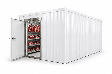 8′ × 18′ × 8′-2″ H Walk-In Cooler For Meat