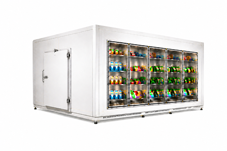8′ × 6′ × 8′-2″ H Glass Door Walk-In Cooler