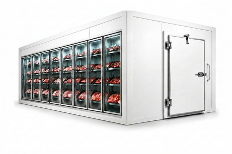 Glass Doors Walk-In Freezer