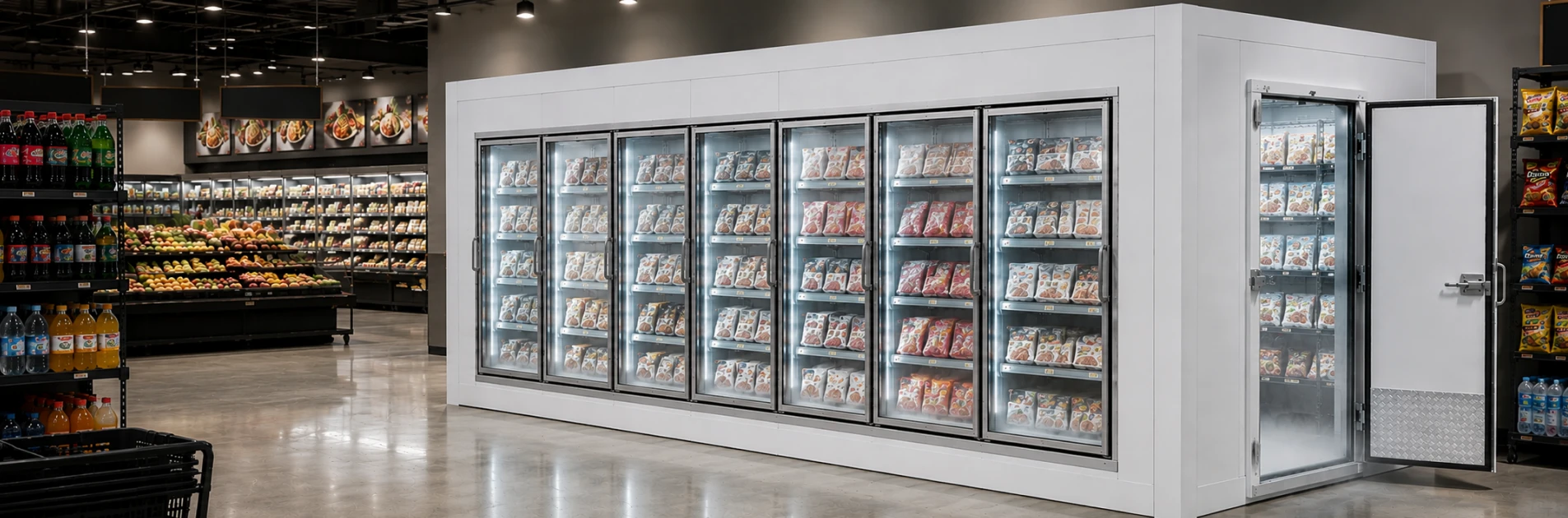 Glass Doors Walk-In Freezer Gallery